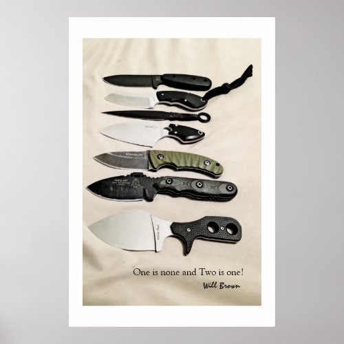 Necessities Fixed Blade Knives Poster