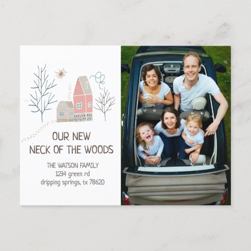 Neck of the woods  Moving Announcement Postcard