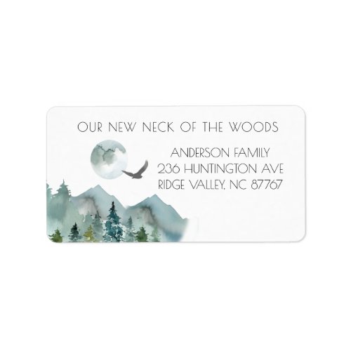 Neck of the Woods New Address Label