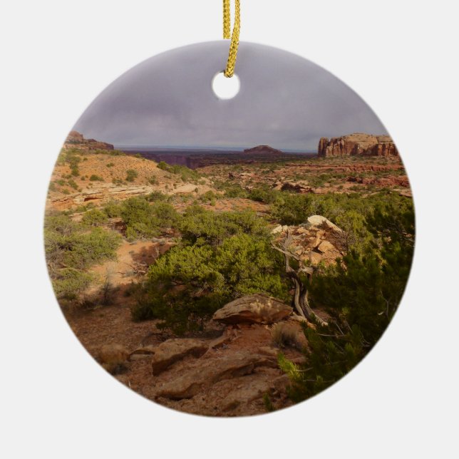 Neck Springs Trail at Canyonlands National Park Ceramic Ornament (Front)