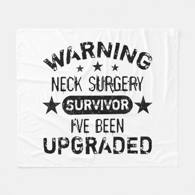 Neck Surgery Humor Upgraded Fleece Blanket (Front (Horizontal))
