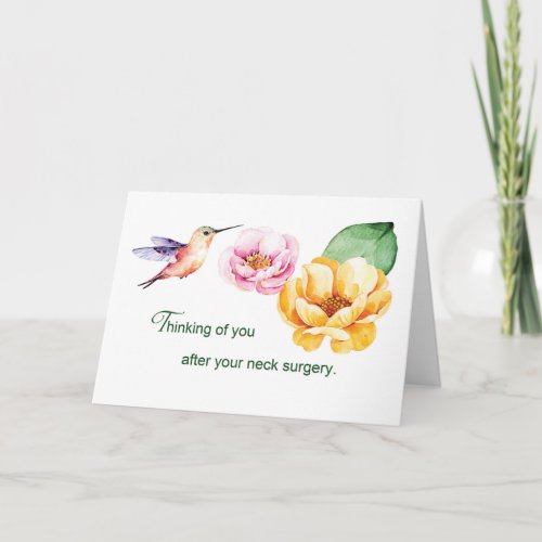 Neck Surgery Thinking of You Flowers Card