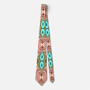 Neck Tie, A multicolor fabric print pattern design Tie