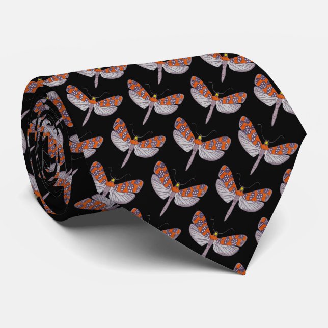 Neck Tie (black) - Ailanthus Moth (Rolled)