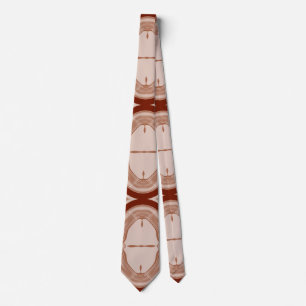 Neck Tie, Brown color fabric print pattern design Tie