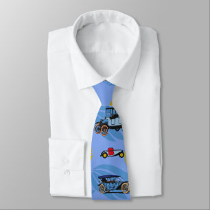 Neck TIE cute with Antique cars design
