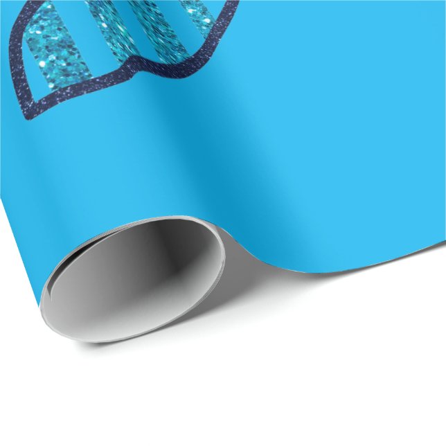 Neck Tie Father's Day Glitter Wrapping Paper (Roll Corner)