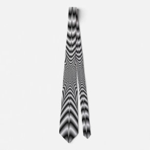 Neck Tie  Super Nova in Black and White