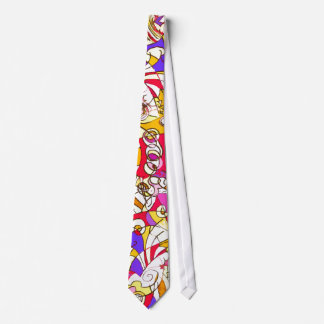 Neck Tie with Colourful Cubist Design