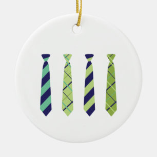 Neck Ties Ceramic Ornament