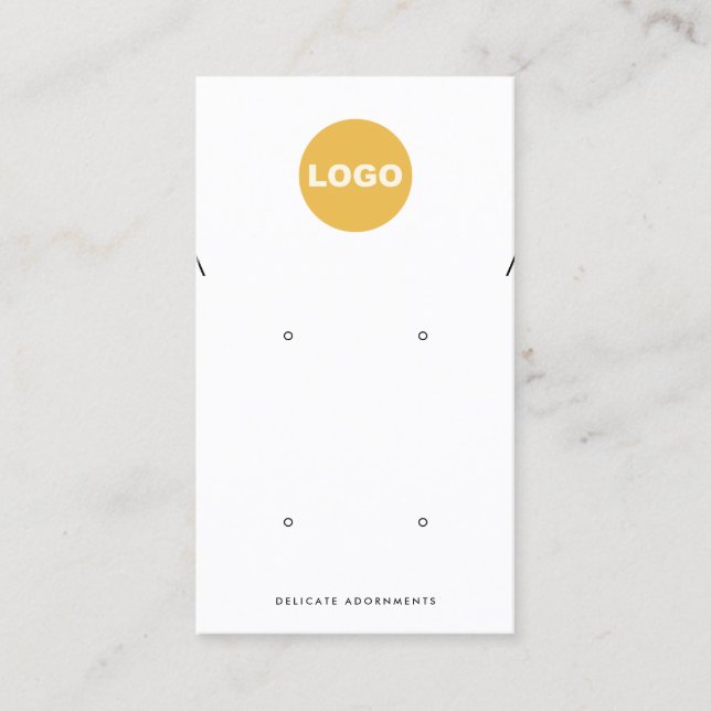 Necklace 4 Hole Stud Earring Add Logo Holder Business Card (Front)