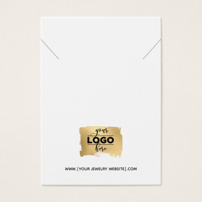 Necklace Add Your Logo Jewelry Display Card (Front)