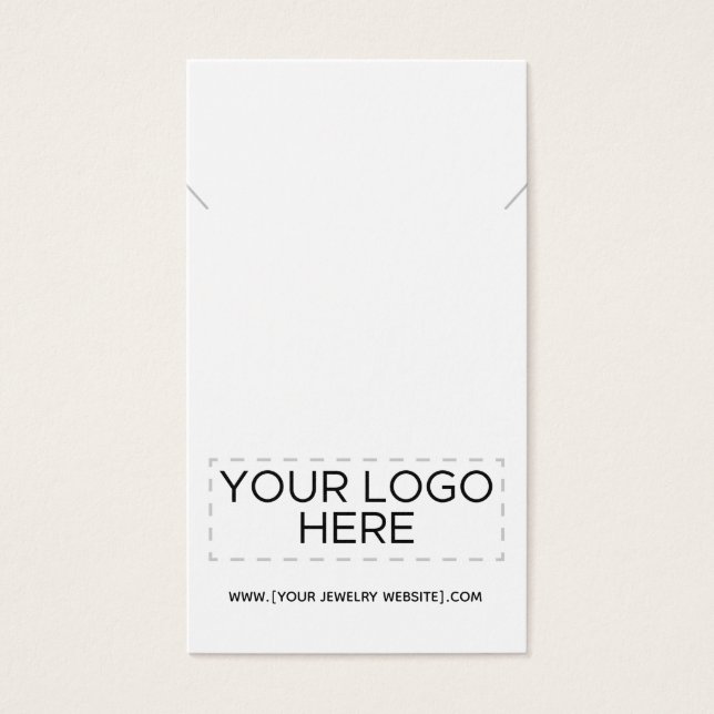 Necklace Add Your Logo Jewelry Display Card (Front)