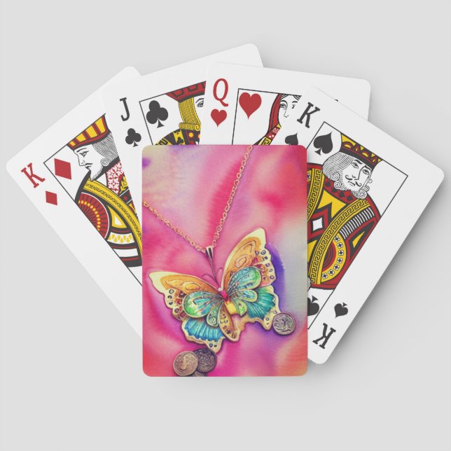 Necklace Artsy Poker Cards (Back)