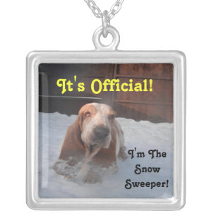 Necklace Basset Hound Snow Sweeper