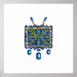 Necklace blue poster