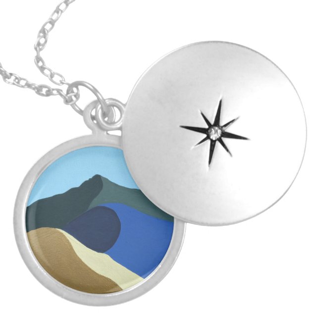 Necklace Colors of Mt Tamalpais Painting  (Front)