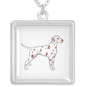 Necklace: Dalmatian (Liver Spotted) Silver Plated Necklace