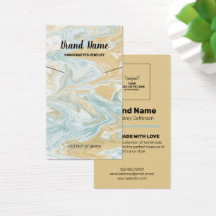 Necklace Display Card - Abstract Beach Design