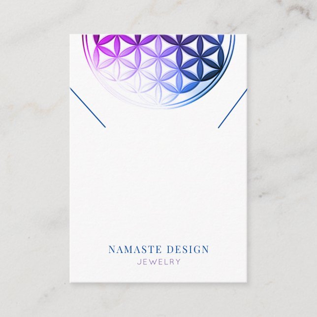 Necklace Display Card • Flower of Life/Mandala (Front)