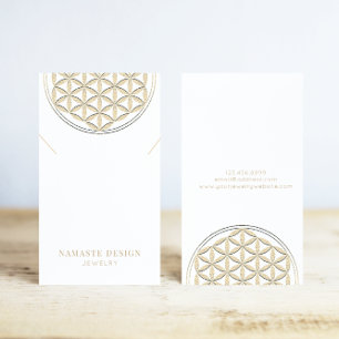 Necklace Display Card • Gold Blume des Lebens