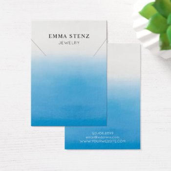 Necklace Display Card • Pastel Blue Ombre by riverme at Zazzle