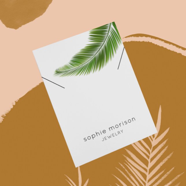 Necklace Display Card • Tropical Palm Leaf (Creator Uploaded)