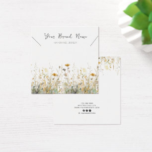 Necklace Display Card • Watercolor Wildflowers