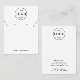 Necklace Earring Display Card Logo Jewelery Card