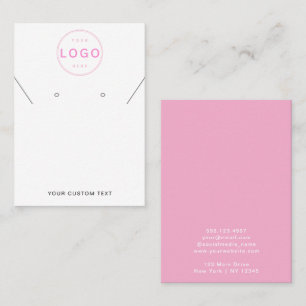 Necklace Earring Display Card Logo Jewelery Card