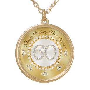Necklace for 60th Birthday, Personalized