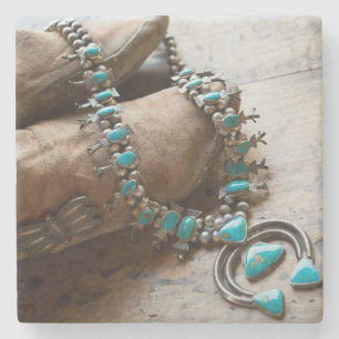 Necklace for sale, Santa Fe, New Mexico. USA Stone Coaster