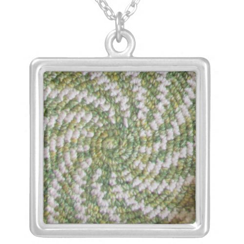 Necklace _ Green and White Spiral