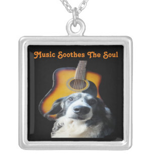 Necklace Guitar Dog