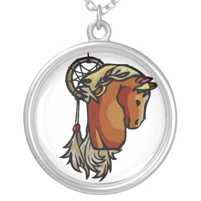 Necklace - Horse Dream Catcher Charm (Front)