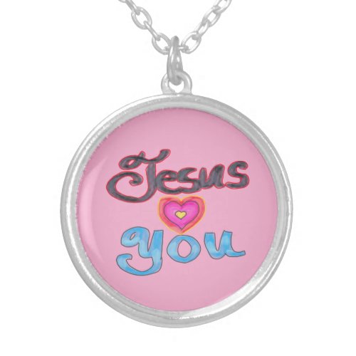Necklace Jesus Loves You for Christian Ladies