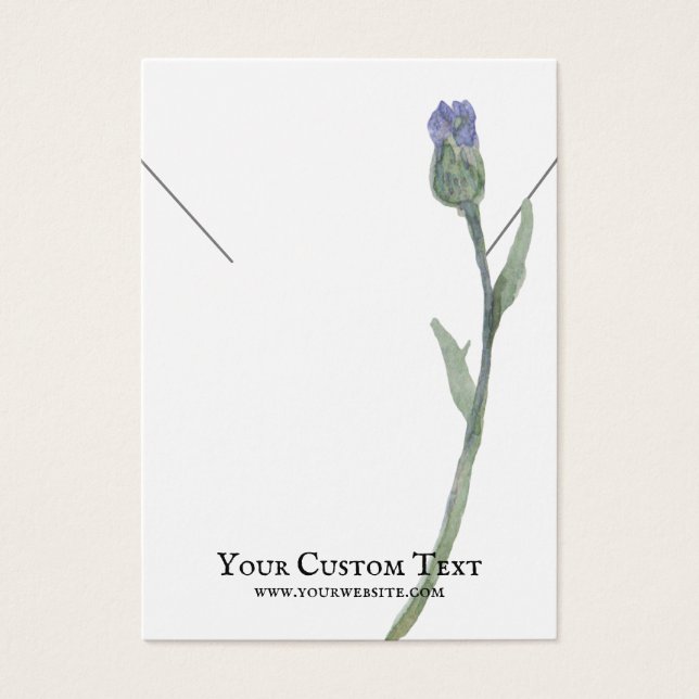 Necklace Jewelry Display Card • Pastel Flower (Front)