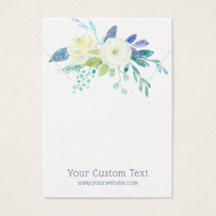 Necklace Jewelry Display Card • Watercolor Floral