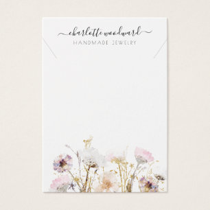 Necklace Jewelry Pink Gold Glitter Wildflowers