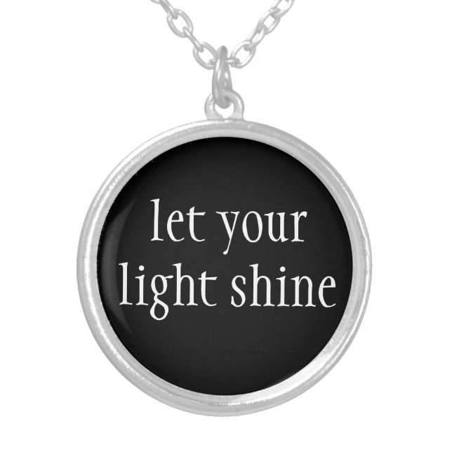 Necklace-Let Your Light Shine Silver Plated Necklace (Front)