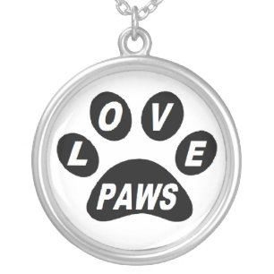 Necklace Love Paws on Paws Black