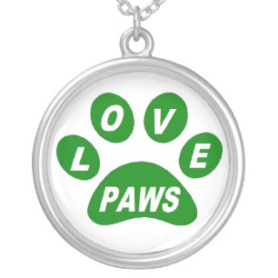 Necklace Love Paws on Paws Green
