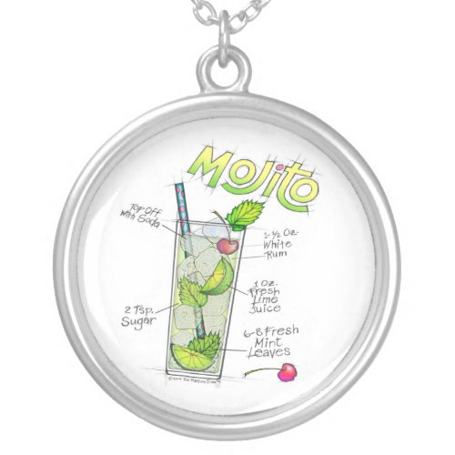 NECKLACE _ MOJITO RECIPE COCKTAIL ART