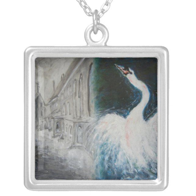 Necklace - Oil Painting "In Distant Country" (Front)