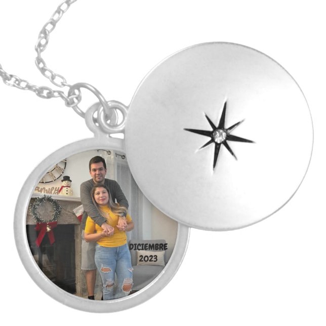 Necklace personalized- Sterling silver plated/ UV (Front)