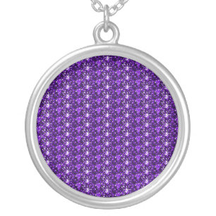 Necklace Purple Glitter