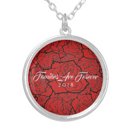 Necklace Red Black Roses_Familes Are Forever