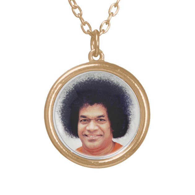 Necklace Sathya Sai Baba Gold Finish | Zazzle