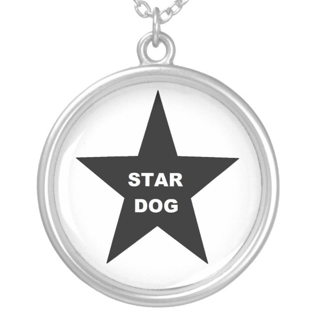 Necklace Star Dog on Black Star (Front)