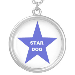 Necklace Star Dog on Blue Star